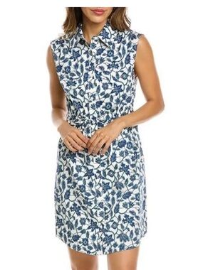 DEREK LAM 10 CROSBY Cora Floral Print Shirtdress